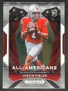 JUSTIN FIELDS 2021 Panini Prizm Draft Picks All-Americans Rookie RC | Ohio State - Picture 1 of 2