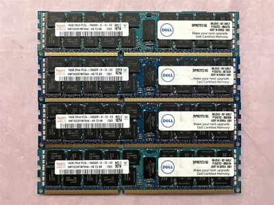 HYNIX 64GB(4x16GB) 2Rx4 PC3L-10600R ECC REG SERVER RAM HMT42GR7MFR4A-H9 - Image 1 of 3