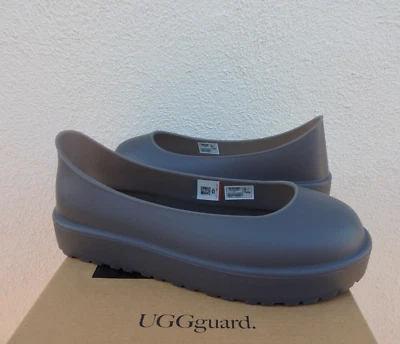 UGG NEGRO IMPERMEABLE GOMA BOTA LLUVIA PROTECTOR GALOSH, HOMBRES 8-10 MUJERES 9-11 ~NUEVO Foto 1 de 3