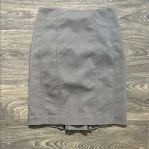 Express  Size 0 Gray Pencil Skirt Split in Back Mod High Waisted Suit Set Y2K - Picture 1 of 7