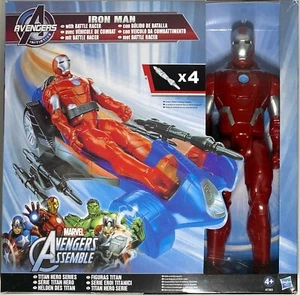Marvel Iron Man with Battle Racer Avengers Assemble Hasbro Titan Hero Series - Picture 1 of 2