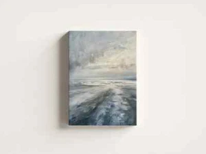 Painting, White and Grey Art Abstract Unframed Canvas Print Australian Wall Art - Picture 1 of 4