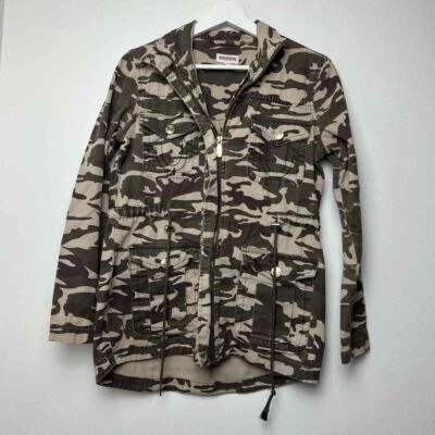 Chaqueta de Carga Militar True Religion Camuflada Marrón Cremallera Frontal Talla XS Foto 1 de 4