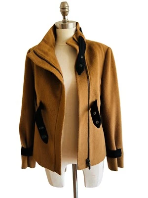 Exc Cond Liliana Castellanos Baby Alpaca Merino Wool Jacket Coat Bolivia Brown - Image 1 of 4
