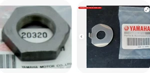YAMAHA YFZ 350 BANSHEE 1986-2006 OEM GENUINO EMBRAGUE CESTA TUERCA Y LENGÜETA DE BLOQUEO - Imagen 1 de 4