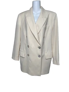 Les Copains Italy 100% Wool Blazer Jacket Double-breasted Lined ~48 - Picture 1 of 4