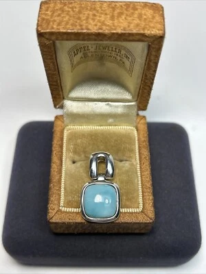 Colgante Larimar Cuadrado Del Mar Plata Esterlina Marahlago Diseñador Foto 1 de 4