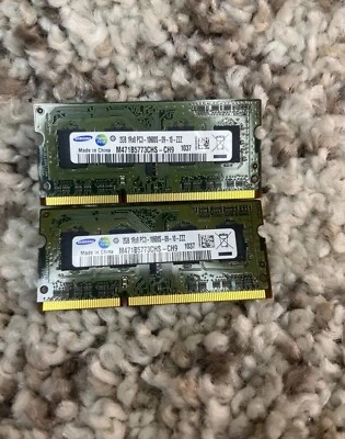 Samsung 2x2GB 1Rx8 PC3-10600S-09-11-B2 Laptop Memory - Image 1 of 2
