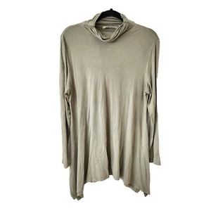 Weiche Umrandung zeitgemäß Rollkragen grün Trapez Shirt Top Petite Large PL - Bild 1 von 7