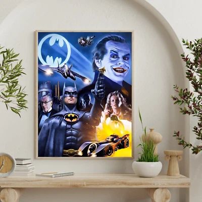 Enorme póster de la película Batman 1989 póster de coleccionista Michael Keaton DC Comics arte Foto 1 de 4