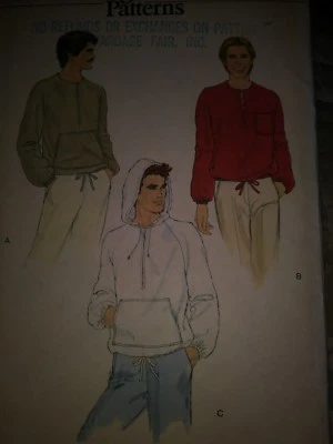 VERY HTF Very Easy Vogue Pattern #7093- Mens Top/Pullover/Hooded- Size 42-Ff - Image 1 of 2