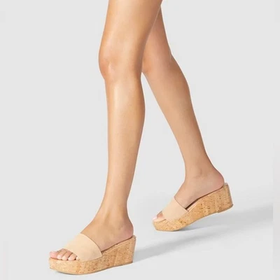 STUART WEITZMAN Tan Suede Platform Wedge Sandals Women’s size 10 - Image 1 of 4