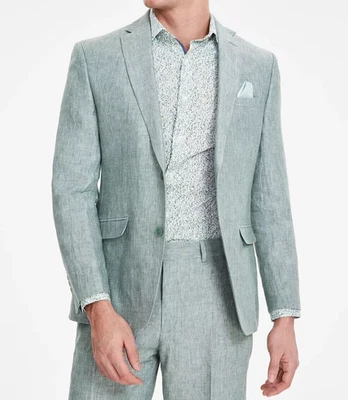 Bar III Мужская Slim-Fit льняной костюм куртки - светло-зеленый Рекомендуемая розничная цена производителя $360 - Изображение 1 из 2