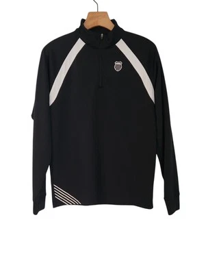 Chaqueta K-Swiss Pullover 1/4 Cremallera Golf Entrenamiento Correr Negra Para Hombres Talla XS  Foto 1 de 4