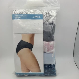 Jaclyn Smith Damen Premium Plus 5er-Pack Bikini Höschen Unterwäsche Größe 14 NEU - Bild 1 von 2