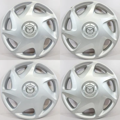 👀 2003-2004 Mazda 6 # 56549 16" Hubcaps / Wheel Covers OEM # GK2A37170 SET/4 ✅ - Image 1 of 4