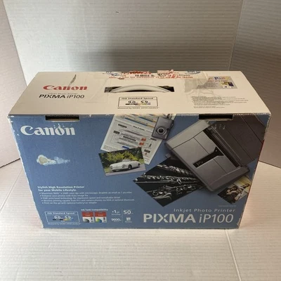 Canon PIXMA iP100 Inkjet Photo Bluetooth Printer USB Mobile lightly used nice - Image 1 of 4