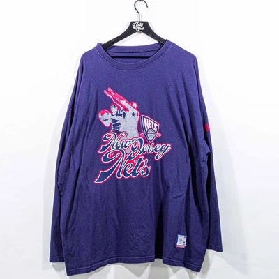 New Jersey Nets NBA UNK Camiseta Manga Larga 3XL Y2K Streetwear Hip Hop Suelta Foto 1 de 4