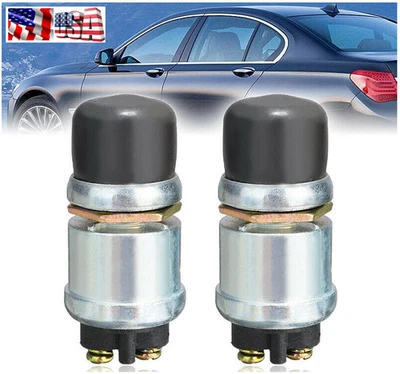 2 PCS 12V Switch Push Button Car Boat Truck Horn Engine Start Starter Waterproof - Image 1 of 4
