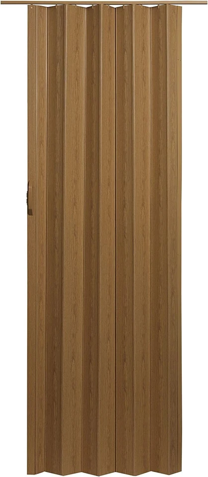 VS4880K Puerta Plegable Vía Acordeón, 48" x 80", PVC, Roble Foto 1 de 4