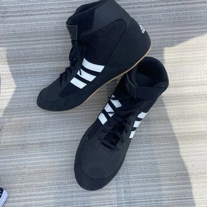 Adidas HVC Herren Ringerschuhe AQ3325 Größe 13 schwarz weiß gestreift - Bild 1 von 11