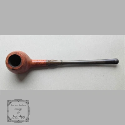 Ancienne pipe en bois 17 cm longue et fine vintage pour collection - Photo 1/2