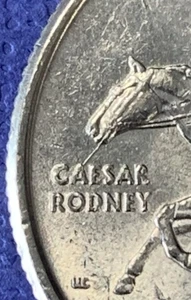1999-P Delaware State Quarter, "Spitting Horse" Error, MS+ - Picture 1 of 3