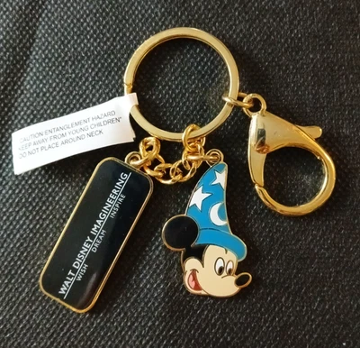 Walt Disney Imagineering Sorcerer Микки Маус металлический брелок ~ совершенно новый с ярлыком! - Изображение 1 из 4