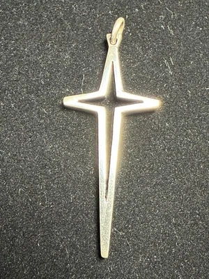 Retired James Avery North Star Cross Pendant NEAT Piece, Vintage~  + JA Box! - Image 1 of 4