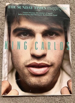 Sunday Times Magazine 30th June 2024 30/6/24 Carlos Alcaraz Tennis - Image 1 of 3