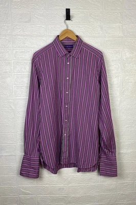 Ralph Lauren Purple Label Dress Shirt – Men’s 17 Purple Stripe French Cuf - Image 1 of 4