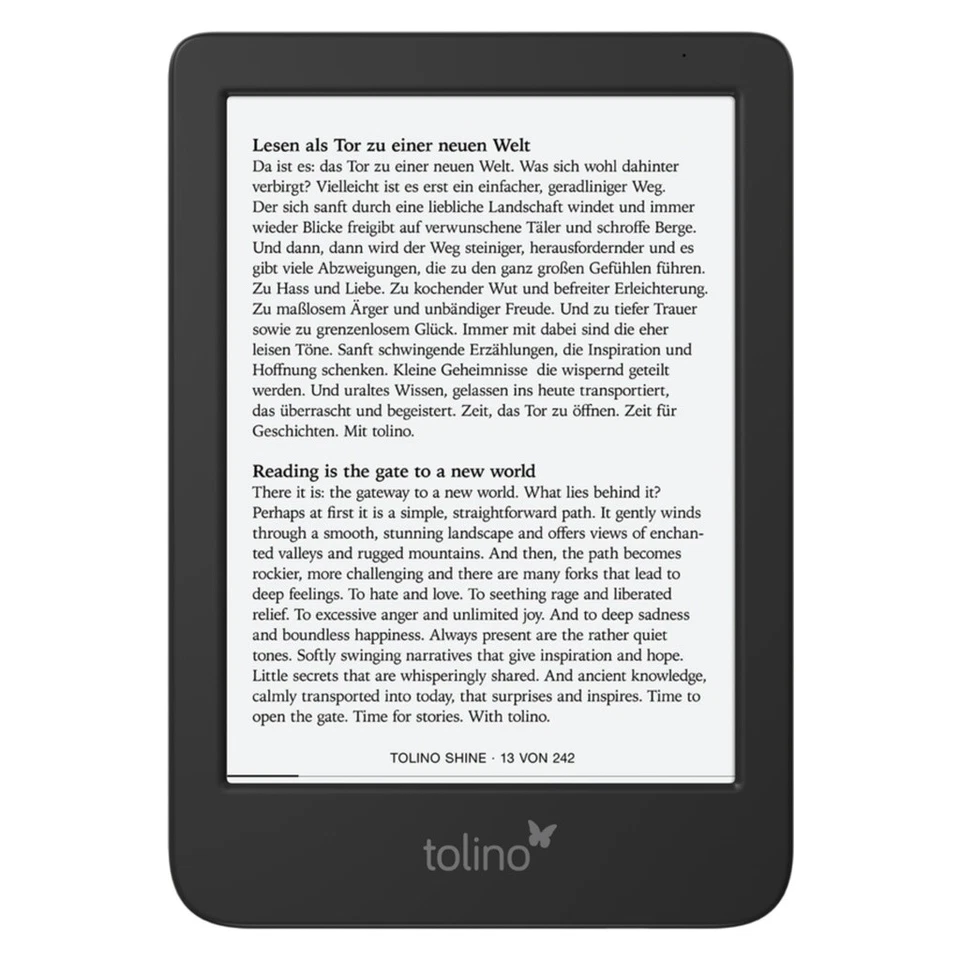 Tolino shine 5 eBook-Reader Touchscreen 16 GB WLAN Schwarz - Bild 1 von 1