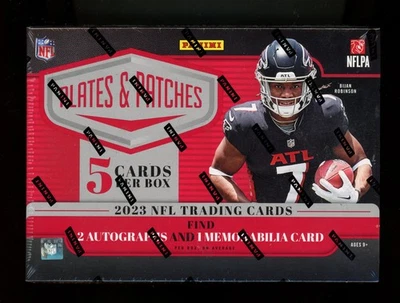 2023 Panini Plates & Patches Football Hobby Box - Image 1 of 4