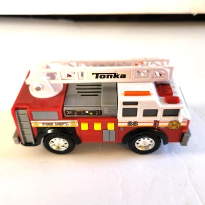 Tonka Toughest Minis Fire Ladder Truck with Lights & Sounds 1:55 Scale Model - Image 1 of 4