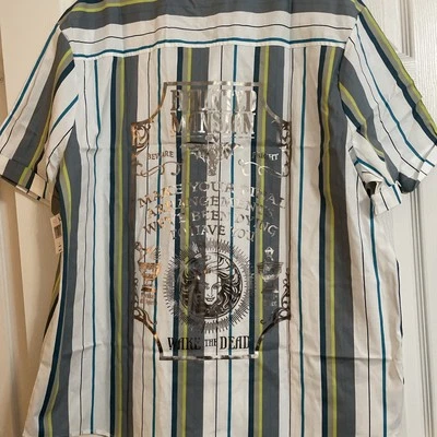 NUEVA Camisa Disney Adulto Grande La Mansión Embrujada Abotonada Foto 1 de 4