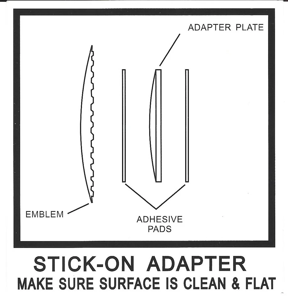 Adaptador adhesivo adhesivo emblema insignia/emblema hidroeléctrico interior/exterior Foto 1 de 1