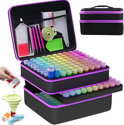 240 Slots Diamond Painting Storage Box – Portable Organizer with Accessories & T - image 1 of 4