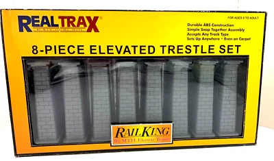 Rail King By M.T.H. Electric Trains 8-Piece Elevated Trestle System  40-1034 - Image 1 of 4