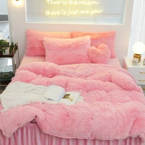 Fleece TEDDY BEAR Duvet Quilt Cover Warm & Cozy OR Fitted Sheet + Pillow Case - Picture 1 of 4