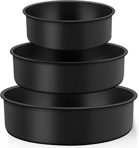 Cake Pan, 6/8 / 9½ Inch Stainless Steel Core round Baking Pan Set, Nonstick Laye - Picture 1 of 7
