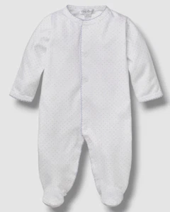 $46 Kissy Kissy Baby Boy's Blue Polka Dot Print Footie One-Piece Size 6-9M - Picture 1 of 2