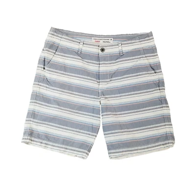 Мужские шорты-бермуды American Eagle Outfitters 38x10 синяя белая полоса хлопок - Изображение 1 из 4