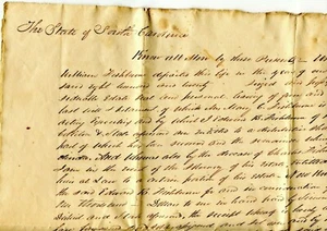 1829 ASSIGNMENT POWER OF ATTORNEY EDWARD B FISHBURNE  SIMON VERDIER COLLETON SC - Picture 1 of 5
