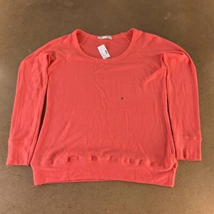 Maurices Womens Pullover Sweater Orange Long Sleeve Round Neck Thin Knit M New - Picture 1 of 9