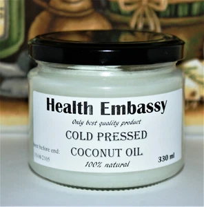 Fresh Cold Pressed Coconut Oil | Pure Coconut Oil | Health Embassy - Picture 1 of 3