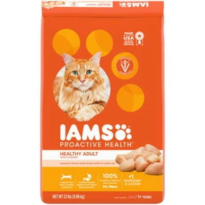 IAMS PROACTIVE HEALTH Healthy Adult Dry Cat Food with Chicken, 3.5 - 22 Lbs ✅✅✅ - Picture 1 of 5
