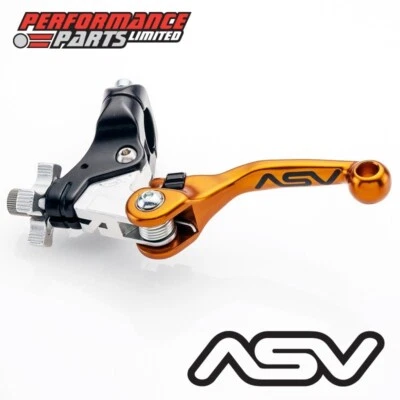 Palanca de embrague corto ASV F4 naranja con percha estándar para Kawasaki KX85 2008 Foto 1 de 4