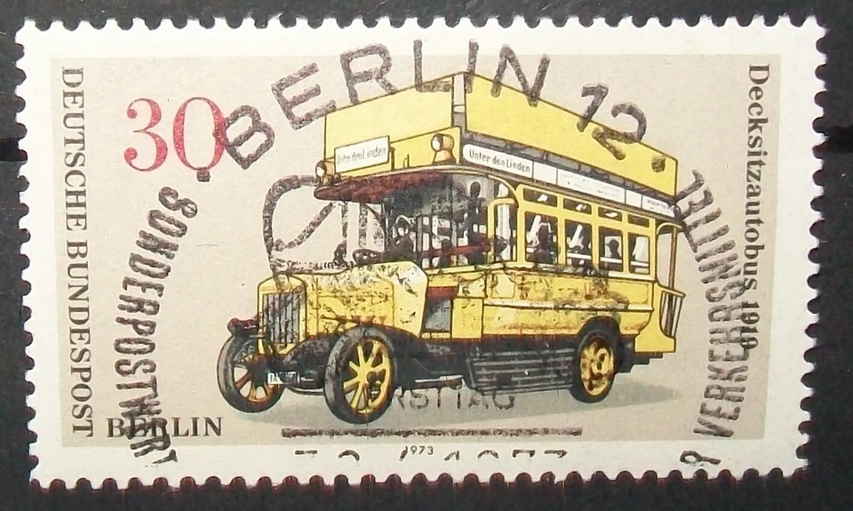 N°729M STAMP DEUTSCHE BUNDESPOST BERLIN 1973 CANCELED Aus - Image 1 of 1