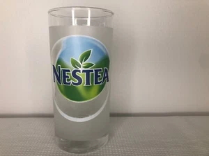 Nestea 12 Oz Frosted Tea Glass Bar Ware Long Island Tom Collins GUC Some Wear - Picture 1 of 12