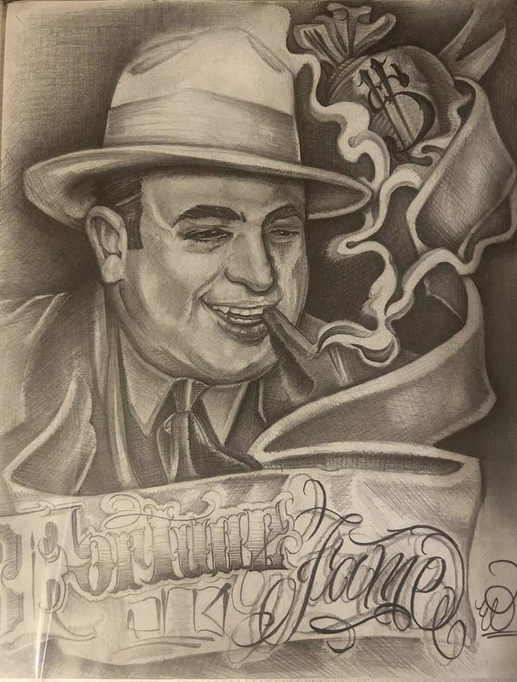 Capone único dibujado a mano  Foto 1 de 1